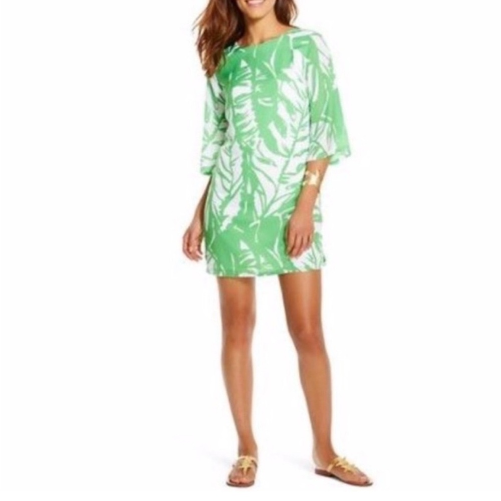 Lilly Pulitzer Tropical Green and White Mini Dress
